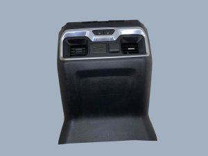 2020-2023 GMC Sierra 2500 HD Black Center Console End Cap with Air Vents and Dual USB Port - Rear (Used OEM)