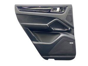 2019-2023 Porsche Cayenne Black Door Interior Trim Panel - Rear, Left (Driver) (Used OEM)