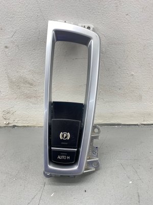 2011-2016 BMW 528i Center Console Emergency Brake Switch with Trim Panel (Used OEM)
