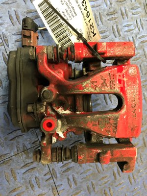 2016-2019 Jaguar XJ Red Disc Brake Caliper for 15-Inch Rotors - Rear, Left (Driver) (Used OEM)