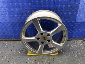 2017-2025 Porsche Boxster Silver 19x8 5-Spoke Silver Alloy Wheel - Front (Used OEM)