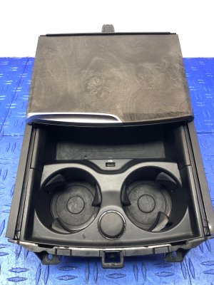 2017-2023 BMW 528i Gray Center Console Cup Holder Sliding Storage Tray with Wireless Charger (Used OEM)