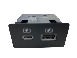 2023-2025 INFINITI QX50 Center Console Dual USB & USB-C Charging Port Hub - Rear (Used OEM)