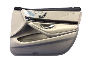 2014-2020 Mercedes-Benz S320 Beige Door Interior Trim Panel with 3D Audio - Front, Right (Passenger) (Used OEM)
