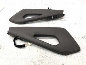 2020-2025 Kia Telluride Brown Center Console Grab Bar Handles with Heated and Cooled Seat Switches - Front (Used OEM)