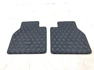 2005-2013 Bentley Flying Spur Black Quilted Leather Floor Mat Set - Rear (Used OEM)
