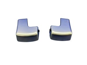 2007-2011 Bentley Continental Silver Convertible Seat Belt Guide Trim Cover Panel Set - Rear (Used OEM)