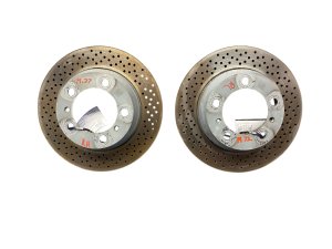 2005-2025 Porsche Boxster Drilled Disc Brake Rotors - Rear, Right (Passenger) (Used OEM)