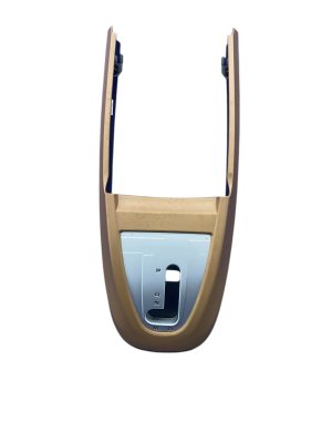 2005-2008 Porsche Boxster Beige Center Console Gear Shift Trim Cover Panel - Front (Used OEM)