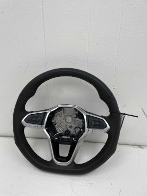 2022-2024 Volkswagen Golf Black Leather Steering Wheel Assembly with Controls (Used OEM)