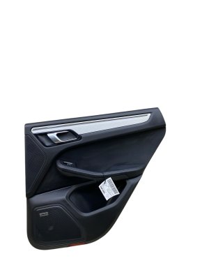 2015-2018 Porsche Macan Black Door Interior Trim Panel with Bose Audio and Light Package - Rear, Right (Passenger) (Used OEM)