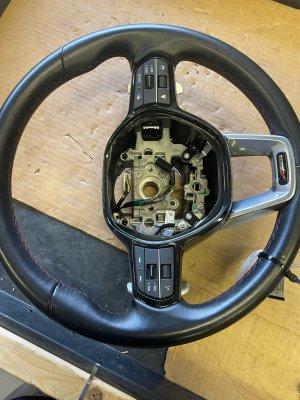 2022-2025 Honda Civic Black Leather Steering Wheel with Controls and Paddle Shifters (Used OEM)