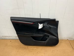 2016-2021 Honda Civic Black Door Interior Trim Panel - Front, Left (Driver) (Used OEM)