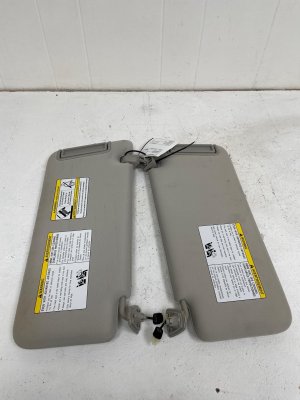 2011-2013 INFINITI QX56 Gray Illuminated Sun Visor with Mirror - Front, Right (Passenger) (Used OEM)