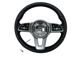 2021-2023 Mercedes-Benz GLA250 Black Leather Steering Wheel Assembly with Controls and Paddle Shifters (Used OEM)