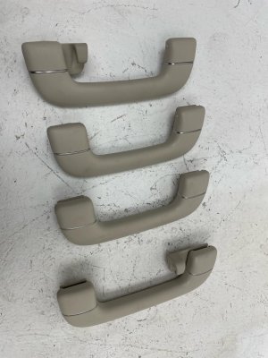 2021-2025 Genesis GV80 Beige Interior Roof Mounted Grab Handle Set - Front (Used OEM)