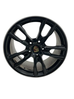 2013-2016 Porsche Boxster Black 19x9.5 5 Split-Spoke Machined Alloy Wheel - Rear (Used OEM)