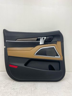 2020-2022 Kia Telluride Tan Door Interior Trim Panel with Harman Kardon Audio - Front, Left (Driver) (Used OEM)