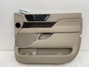 2018-2021 Lincoln Navigator Tan Door Interior Trim Panel for 30-Way Seats - Front, Right (Passenger) (Used OEM)