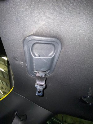 2020-2024 Kia Telluride 3rd Row Center Roof Mount Seat Belt Assembly - Rear, Left (Driver) (Used OEM)