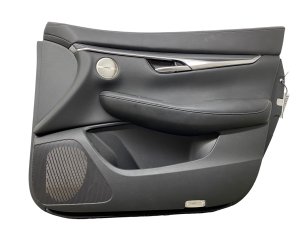 2019-2025 INFINITI QX50 Black Door Interior Trim Panel with Bose Audio and Black Aluminum Trim - Front, Right (Passenger) (Used OEM)