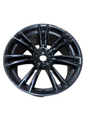 2018-2020 BMW M5 Black 20x10.5 7 Double Spoke Black Polished Alloy Wheel - Rear (Used OEM)