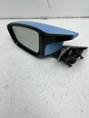 2023-2026 BMW M2 Zandvoort Blue Power Heated Blind Spot Door/Side View Mirror - Left (Driver) (Used OEM)