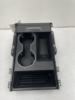 2024-2025 Lincoln Nautilus Black Center Console Cup Holder and Wireless Charging Tray - Front (Used OEM)