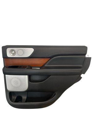 2018-2021 Lincoln Navigator Ebony (Black) Door Interior Trim Panel - Rear, Right (Passenger) (Used OEM)