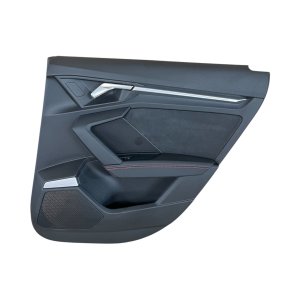 2022-2025 Audi A3 Black Door Interior Trim Panel - Rear, Right (Passenger) (Used OEM)