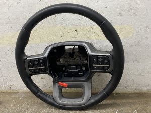 2021-2025 Ford F-150 Black Leather Steering Wheel with Lane Assist (Used OEM)