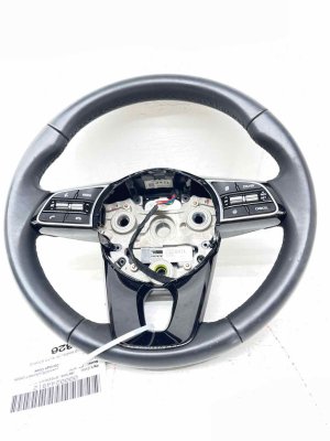 2021-2023 Kia Seltos Black Leather Steering Wheel with Auto Stop-Go (Used OEM)