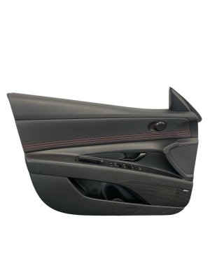2024-2025 Hyundai Elantra Black Door Interior Trim Panel N-Line Leatherette - Front, Left (Driver) (Used OEM)
