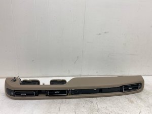 2020-2024 Lincoln Aviator Beige Dashboard Air Vent Grille with Leather Vinyl Trim - Front (Used OEM)