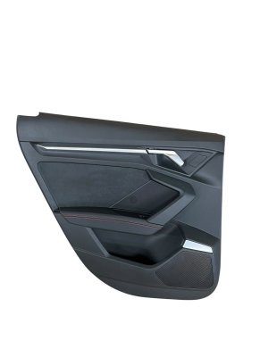 2022-2025 Audi A3 Black Door Interior Trim Panel - Rear, Left (Driver) (Used OEM)