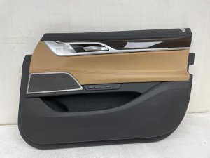 2016-2022 BMW M760i xDrive Black Leather Door Interior Trim Panel - Front, Right (Passenger) (Used OEM)
