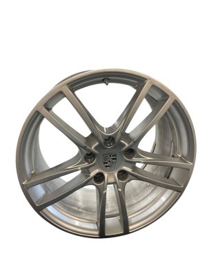 2019-2024 Porsche Cayenne Silver 20x10.5 5 Double-Spoke Silver Alloy Wheel - Rear (Used OEM)