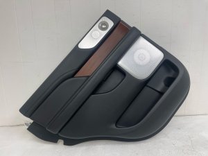 2018-2021 Lincoln Navigator Ebony (Black) Door Interior Trim Panel - Rear, Left (Driver) (Used OEM)
