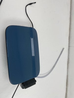 2022-2025 Volkswagen Taos Monterey Blue Fuel Filler Door with Pocket and Gas Cap (Used OEM)
