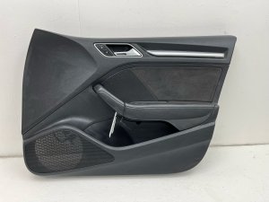 2017-2020 Audi A3 Black Door Interior Trim Panel - Front, Right (Passenger) (Used OEM)