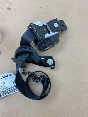 2020-2025 Kia Telluride Black 3rd Row Seat Belt Assembly - Rear, Right (Passenger) (Used OEM)