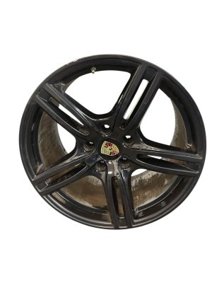 2017-2023 Porsche Panamera Black 20x11.5 5-Slotted Spoke Alloy Wheel - Rear (Used OEM)