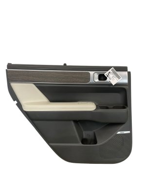 2024-2025 Hyundai Santa Fe Gray Door Interior Trim Panel with Sunshade - Rear, Left (Driver) (Used OEM)
