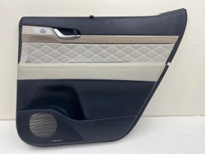 2020-2022 Hyundai Palisade Beige Door Interior Trim Panel with Manual Sunshade - Rear, Right (Passenger) (Used OEM)