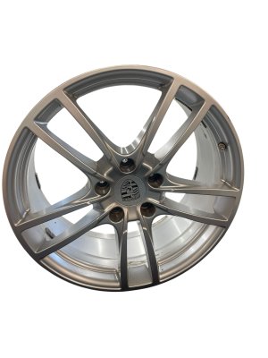 2019-2025 Porsche Cayenne Silver 20x9 5 Double-Spoke Bright Hyper Painted Alloy Wheel - Front (Used OEM)