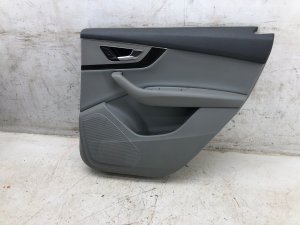2017-2023 Audi Q7 Rock Gray Door Interior Trim Panel without Window Blind - Rear, Right (Passenger) (Used OEM)