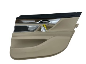 2016-2022 BMW 740i Beige Door Interior Trim Panel - Front, Right (Passenger) (Used OEM)