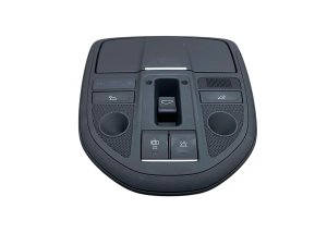 2019-2023 Genesis G70 Black Overhead Roof Console with Dome Light and Sunroof Switch - Front (Used OEM)