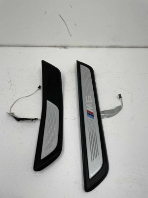 2014-2019 BMW M6 Front and Rear Illuminated Door Sill Plate Trim Set (Used OEM)
