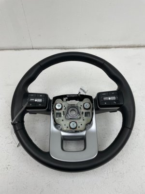 2024-2025 Hyundai Santa Fe Black Leather Steering Wheel Assembly with Controls - Front (Used OEM)